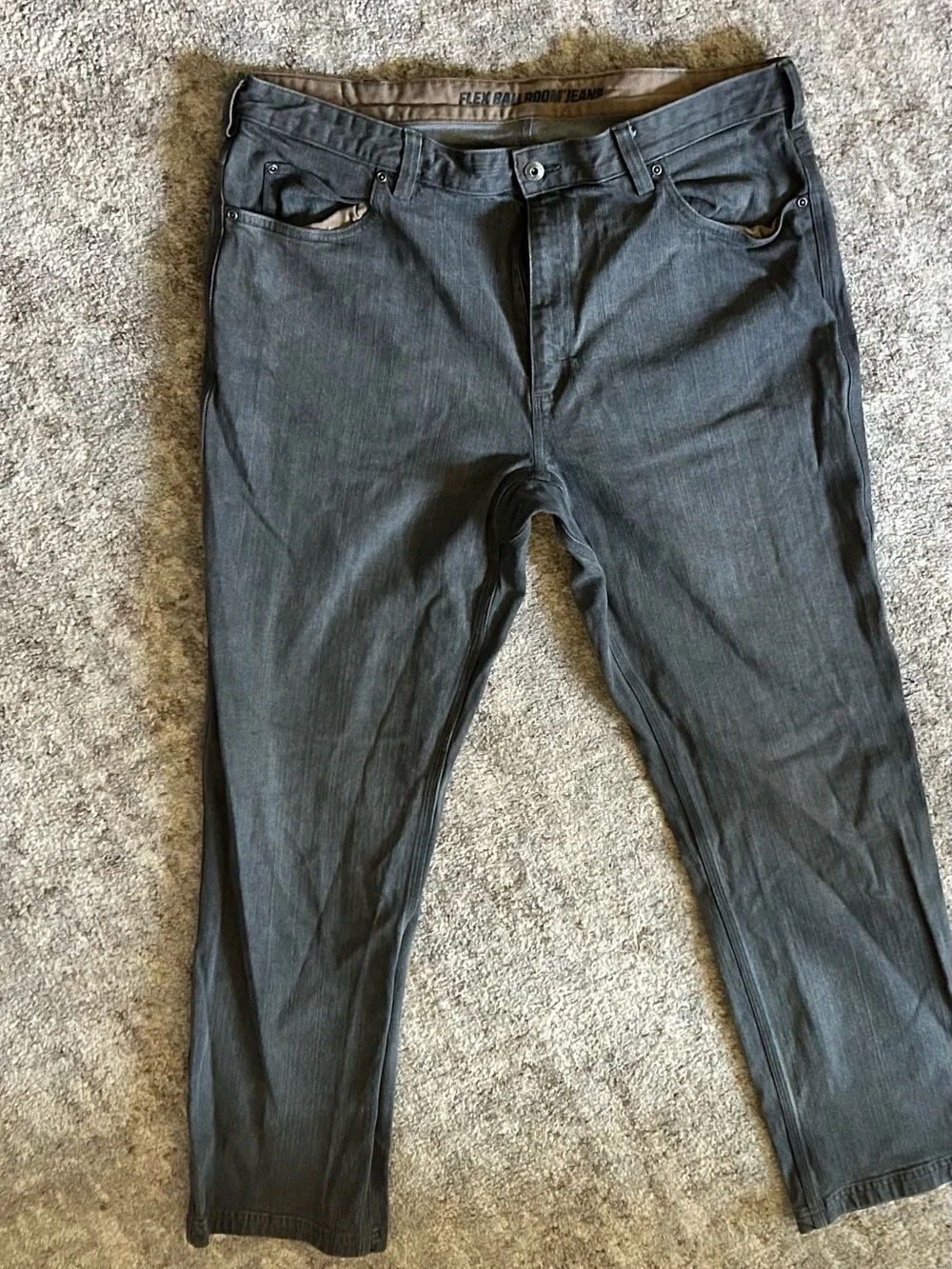 Duluth Trading Co Washed Grey Relaxed Jeans 40x34